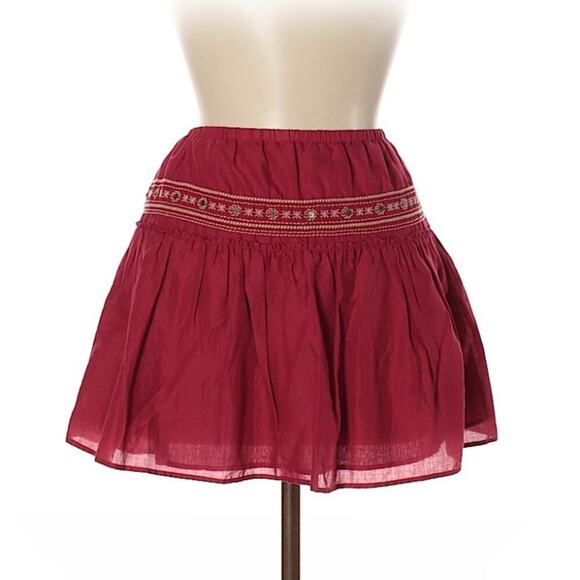 I heart H81 cotton boho mini peasant gypsy skirt, med - Picture 1 of 6